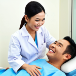 **

A modern eye surgery clinic in Bangkok, Thailand. A friendly female doctor wearing a surgical gown is smiling and consulting with a Thai patient about ReLEx SMILE Lasik. The clinic has advanced equipment and is decorated in a clean, professional style. Focus on conveying trust and expertise.

**