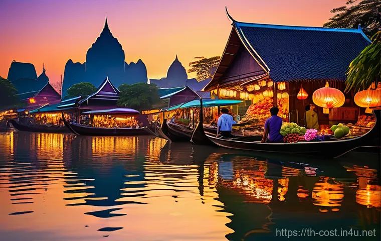 정수기 렌탈비용 - **Prompt 1: Serene Thai Sunset at a Floating Market**
    A vibrant, highly detailed photograph of a...
